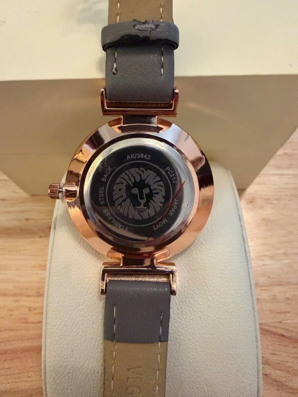 Anne Klein ladies leather watch Grey / Rose Gold